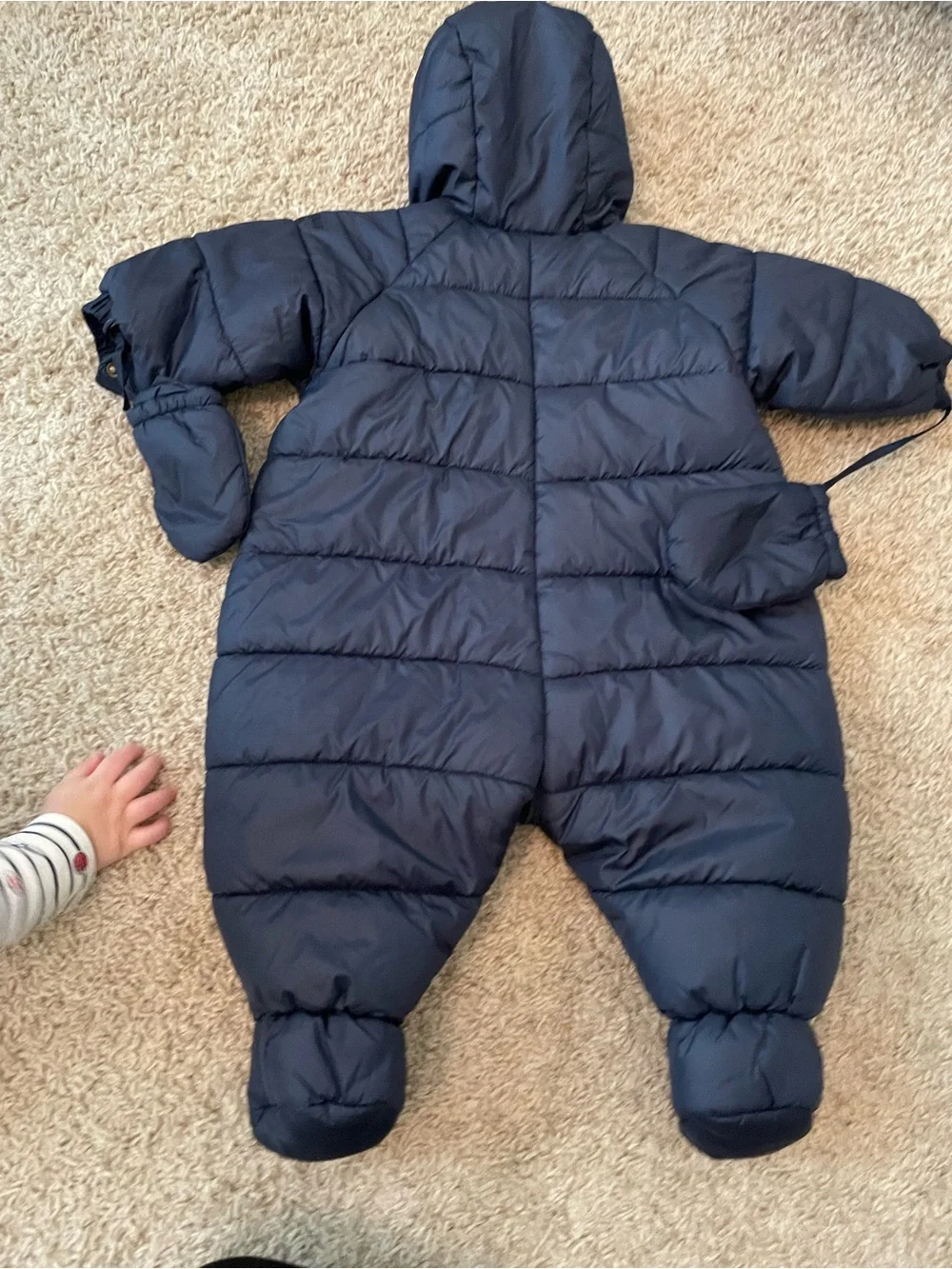 Petit Bateau Navy Puffer Snowsuit